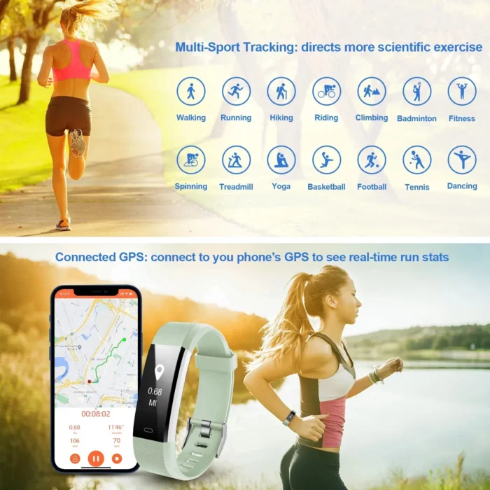 Sports Wristband Multifunctional Fitness Wristband With Heart Rate Monitor Ip67 Waterproof Smart Wristband Men'S Watch - Image 4